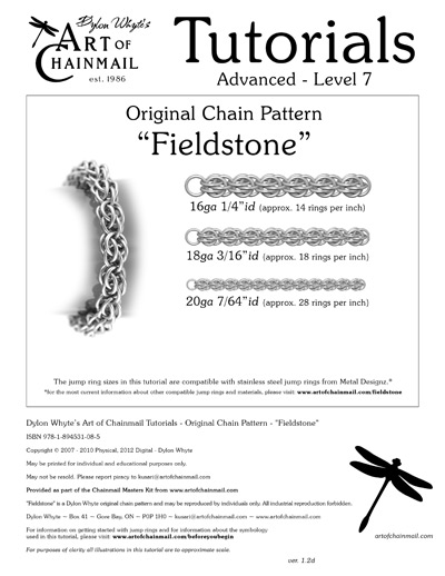 Dylon Whyte`s Art of Chainmail Tutorial - Original Chain Pattern: Fieldstone
